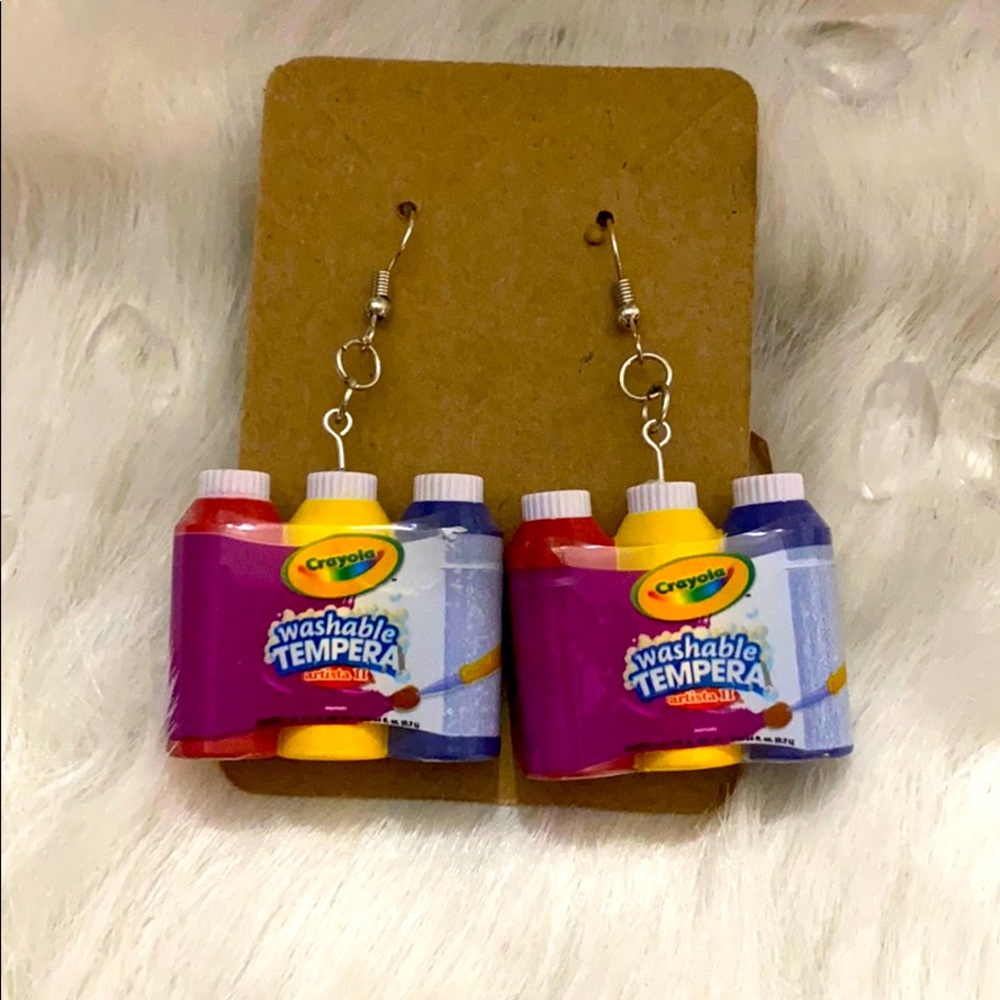 Mini  Crayola Tempera earrings